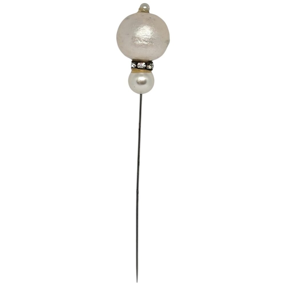Elegant Faux Pearl & Rhinestone Decorative‎ Stick Pin Hat Pin Lapel Pin Brooch